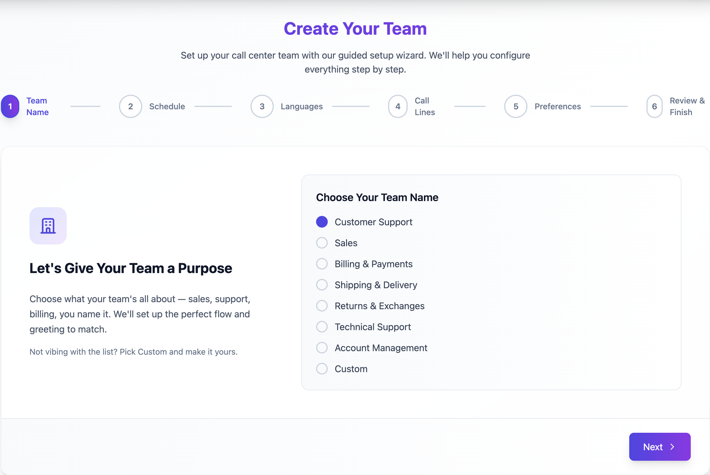 Step 1: Define your team's purpose